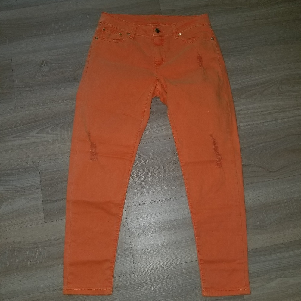 Distressed Orange Michael Kors Capris